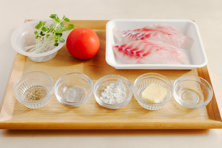 タラのムニエル_材料